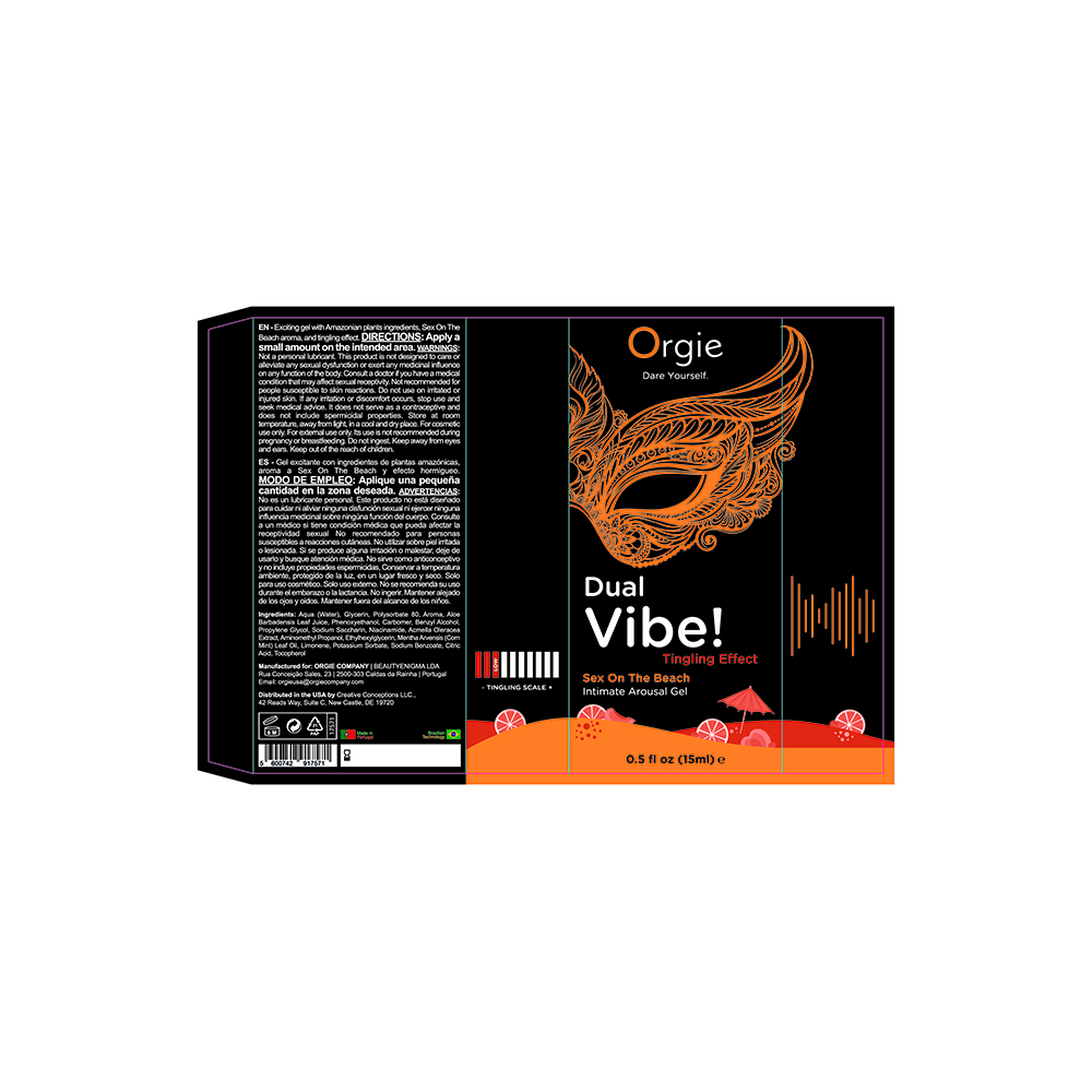 Sexy dual vibe! Sex on the Beach - 15 ml - (KISSABLE LIQUID VIBRATOR) - 17328